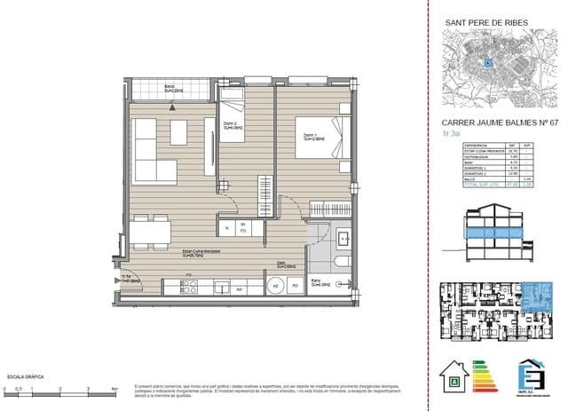 2 camera da letto Appartamento in vendita in Sant Pere de Ribes con garage - 264.000 € (Rif: 9893960)