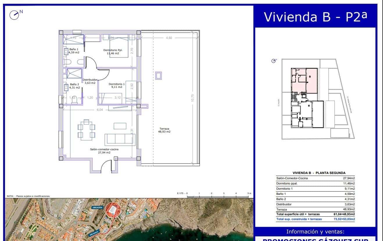 3 bedroom Flat for sale in Aguilas with pool garage - € 300,000 (Ref: 9353602)