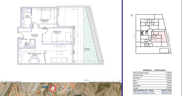 2 soveværelse Lejlighed til salg i El Hornillo, Aguilas med swimmingpool garage - € 285.000 (Ref: 9446317)
