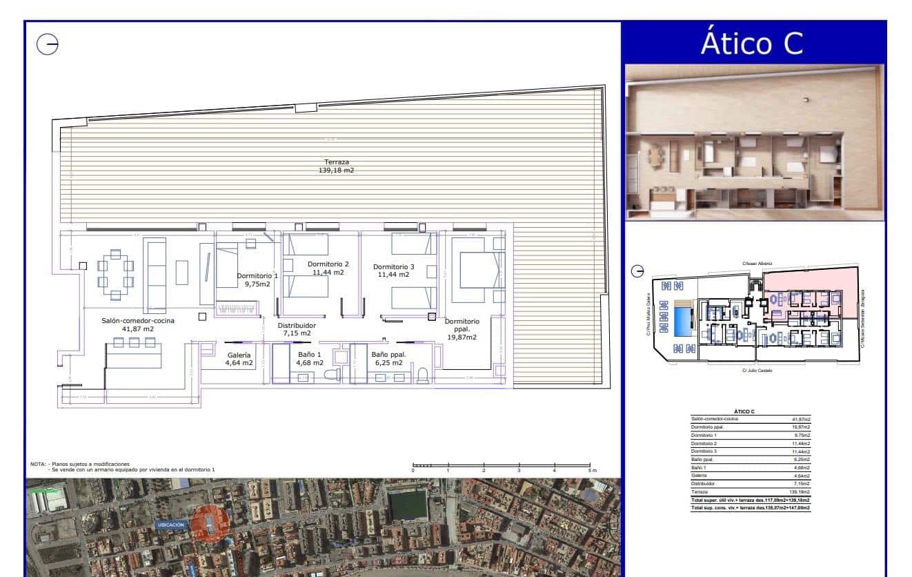 4 quarto Penthouse para venda em Aguilas com piscina garagem - 416 805 € (Ref: 9446319)