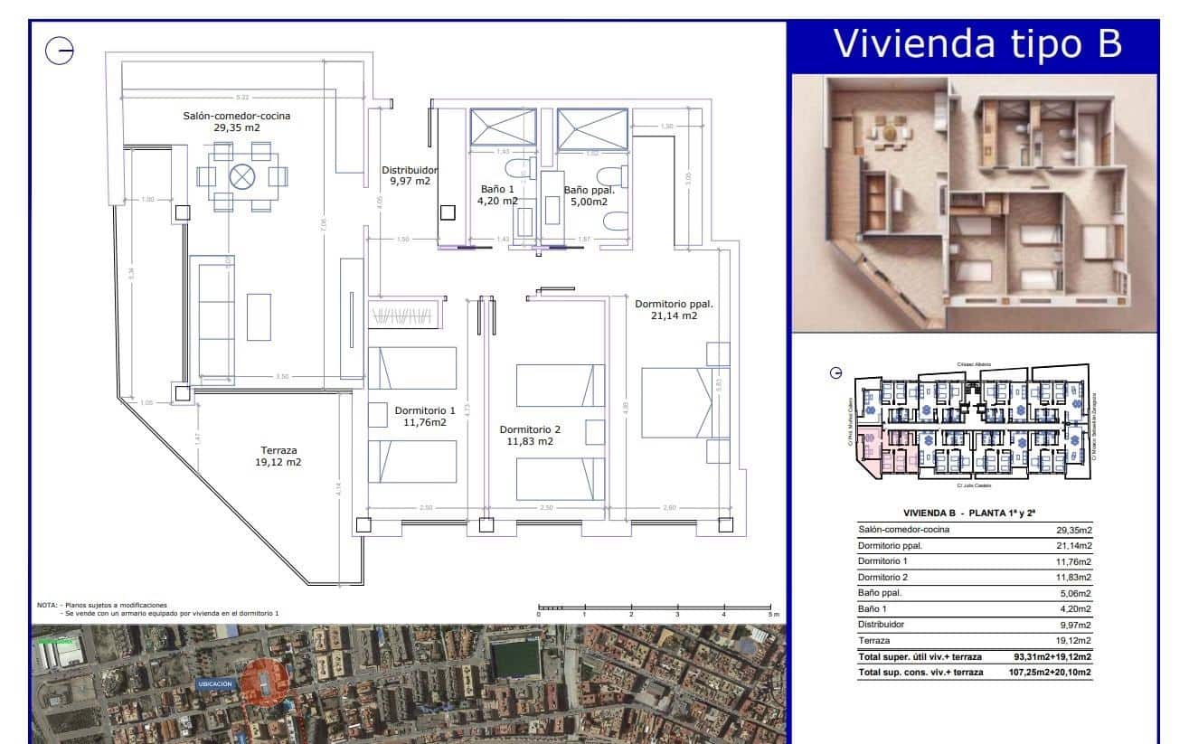 Piso de 3 habitaciones en Aguilas en venta con piscina garaje - 309.332 € (Ref: 9462067)