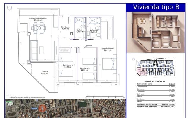 3 camera da letto Appartamento in vendita in El Rubial, Aguilas con piscina garage - 291.350 € (Rif: 9485290)