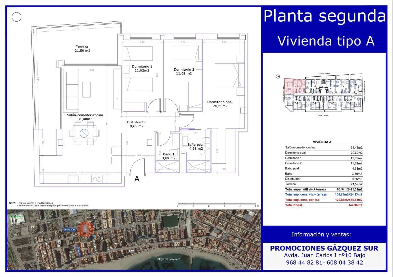 3 bedroom Apartment for sale in Aguilas with pool garage - € 304,000 (Ref: 9561771)