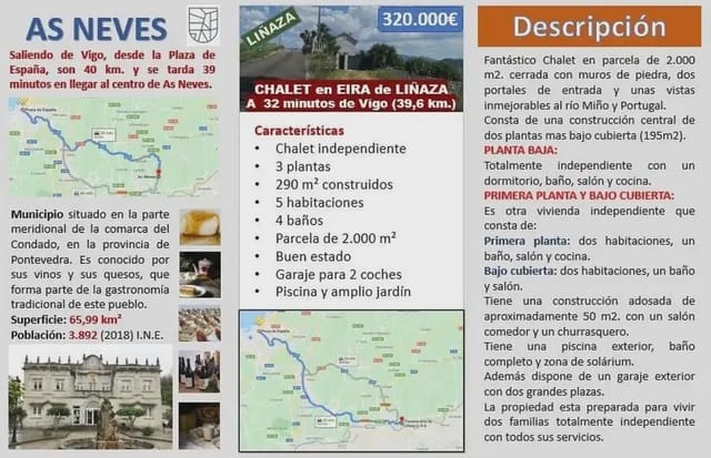 5 bedroom Villa for sale in As Neves with pool garage - € 295,000 (Ref: 9762479)