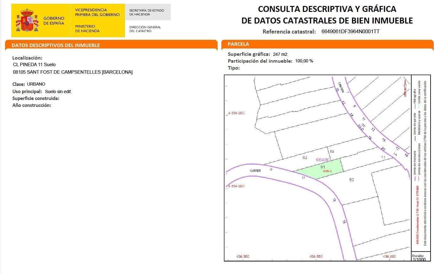 Działka budowlana na sprzedaż w Sant Fost de Campsentelles - 87 000 € (Ref: 9908313)