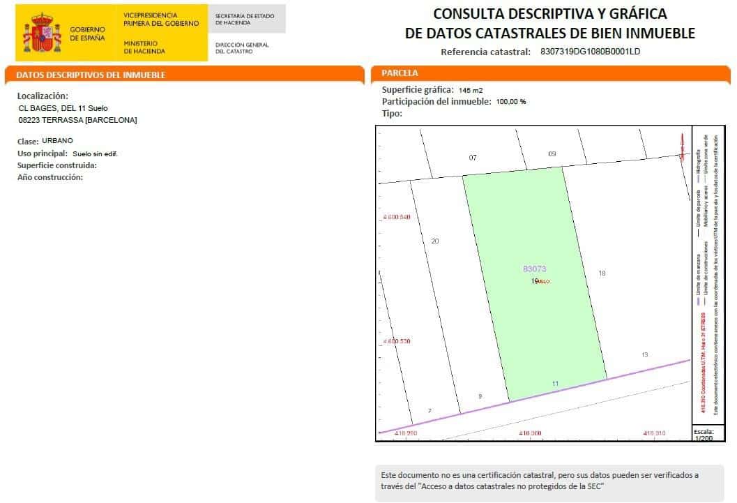 Byggegrund til salg i Terrassa - € 113.000 (Ref: 9908733)