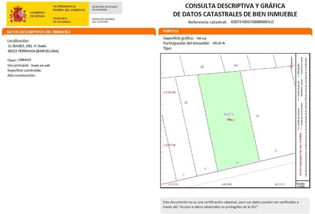 Byggegrund til salg i Terrassa - € 113.000 (Ref: 9908733)