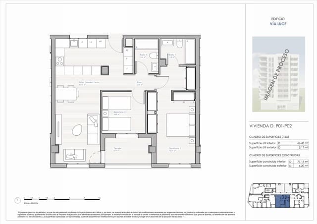 2 makuuhuone Asunto myytävänä paikassa Sur, Castelló de la Plana mukana uima-altaan - 224 000 € (Ref: 10009104)