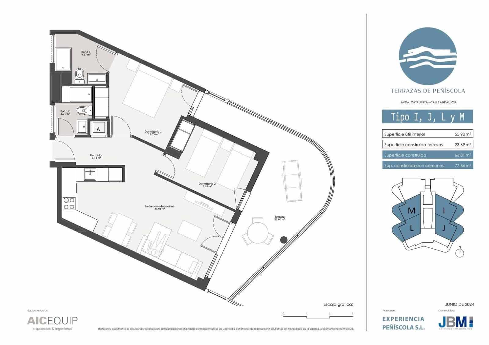 2 sovrum Lägenhet till salu i Peniscola med pool - 232 000 € (Ref: 6353726)