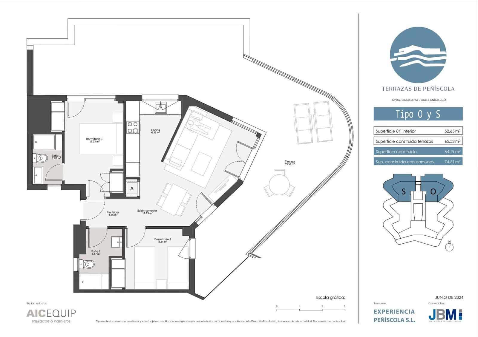 2 chambre Penthouse à vendre à Peniscola avec piscine - 315 000 € (Ref: 6353728)