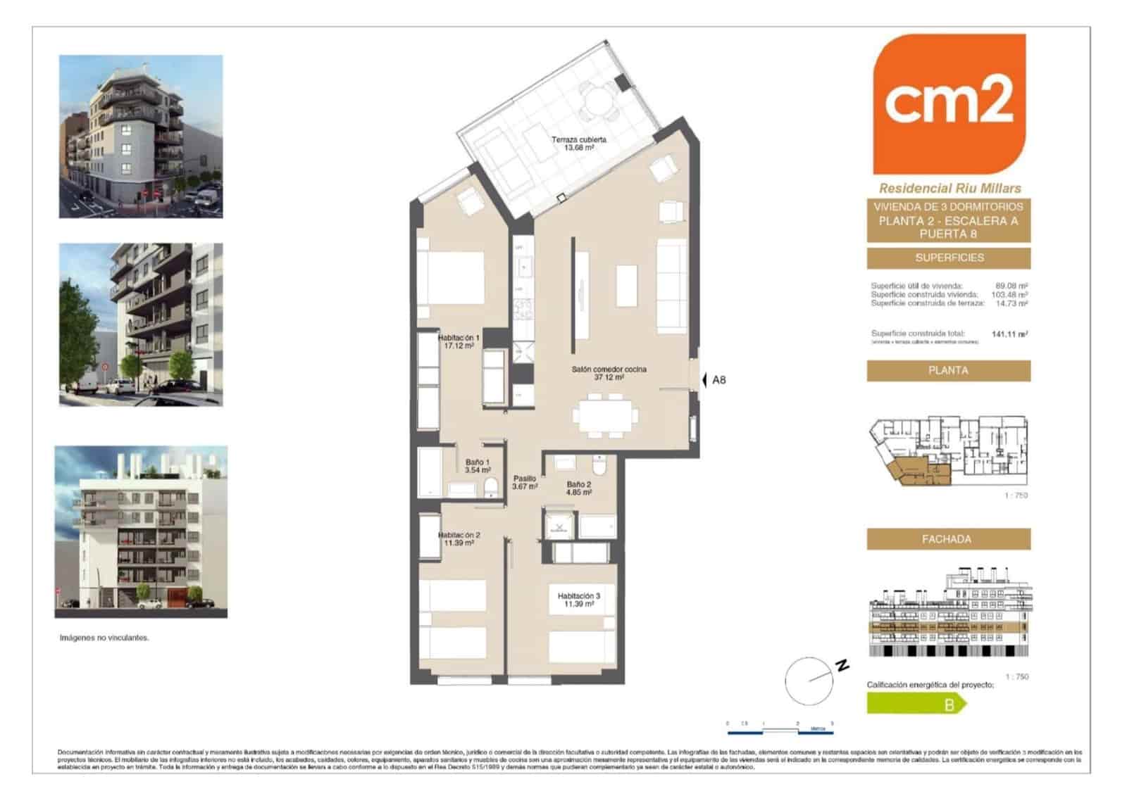 3 sovrum Lägenhet till salu i Castello de la Plana - 265 000 € (Ref: 9128185)