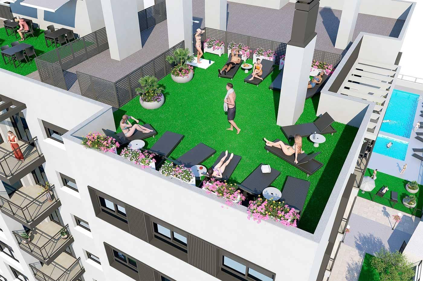 1 soveværelse Lejlighed til salg i Castello de la Plana med swimmingpool - € 180.899 (Ref: 9153859)