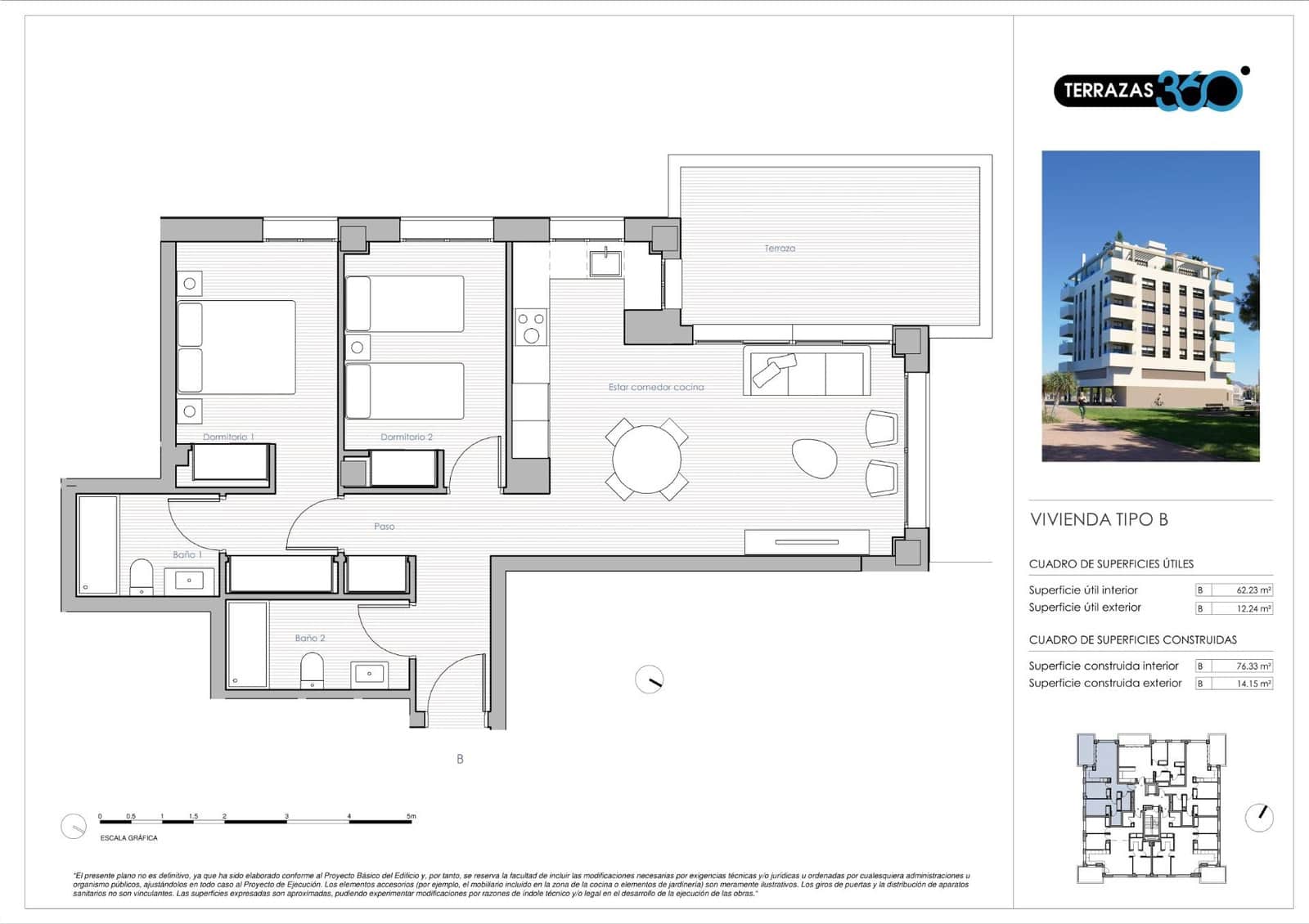 2 Zimmer Wohnung zu verkaufen in Castello de la Plana mit Pool - 220.000 € (Ref: 9578749)