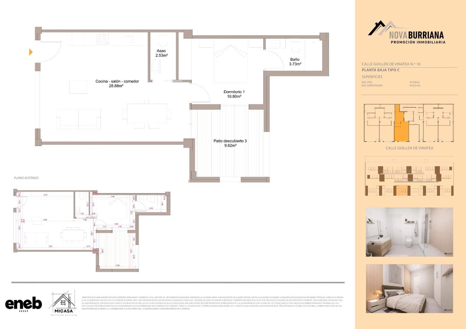 1 bedroom Apartment for sale in Burriana / Borriana with garage - € 115,000 (Ref: 9920400)
