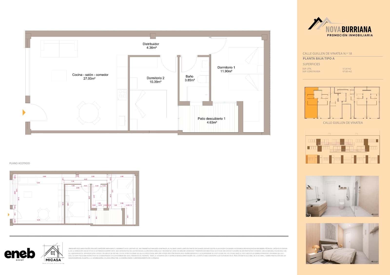 2 bedroom Apartment for sale in Burriana / Borriana with garage - € 129,000 (Ref: 9920401)