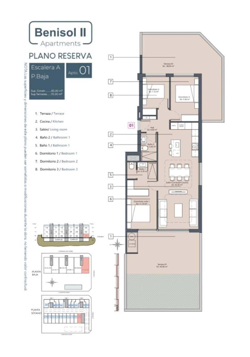 3 bedroom Apartment for sale in Benijofar with pool garage - € 349,000 (Ref: 9503874)