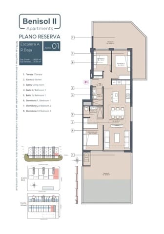 3 sovrum Lägenhet till salu i Benijófar med pool garage - 349 000 € (Ref: 9511842)