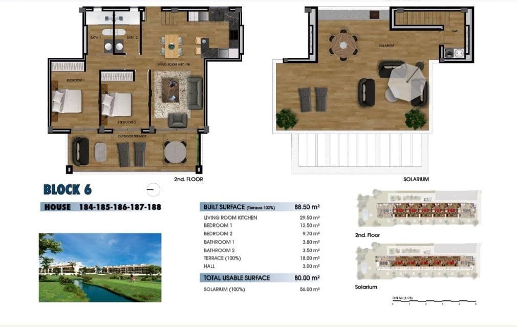 2 slaapkamer Penthouse te koop in Los Alcazares - € 307.000 (Ref: 8748161)