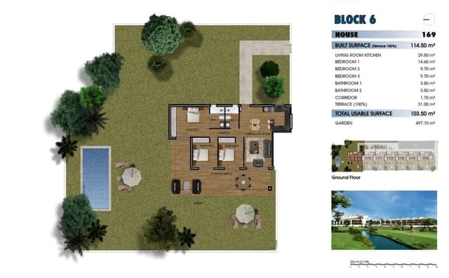 3 bedroom Apartment for sale in Los Alcázares with pool - € 420,000 (Ref: 8748171)