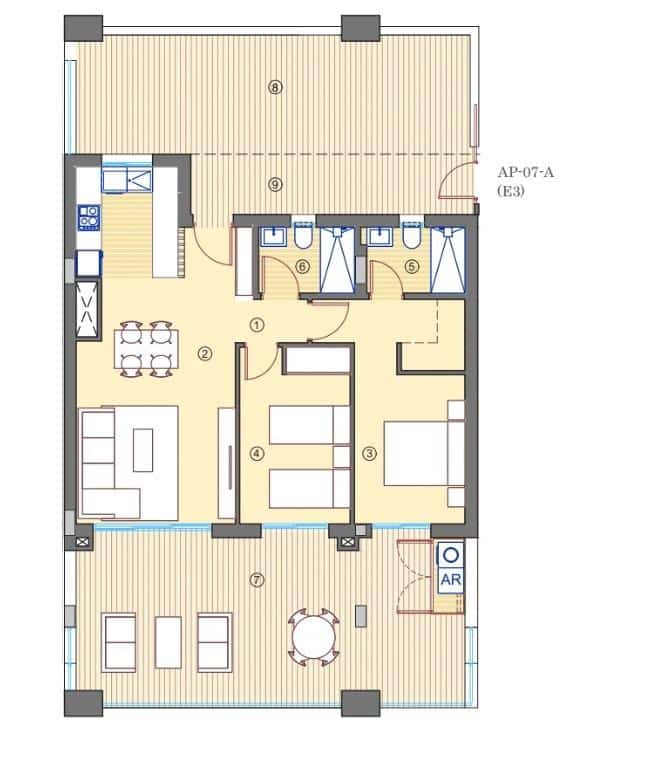 2 soveværelse Penthouse til salg i Muchamiel / Mutxamel med swimmingpool garage - € 399.000 (Ref: 9042495)
