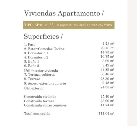 2 camera da letto Attico in vendita in Muchamiel / Mutxamel con piscina garage - 399.000 € (Rif: 9042495)