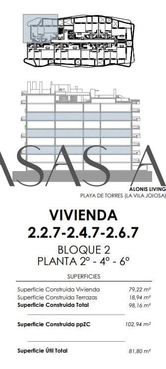 2 soverom Leilighet til salgs i La Villajoyosa / Vila Joiosa med svømmebasseng garasje - € 380 000 (Ref: 9103037)