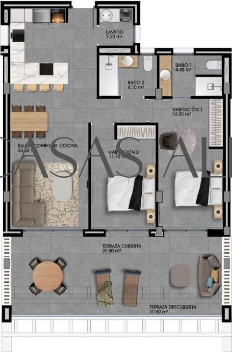 2 bedroom Apartment for sale in Finestrat with pool - € 375,000 (Ref: 9103038)