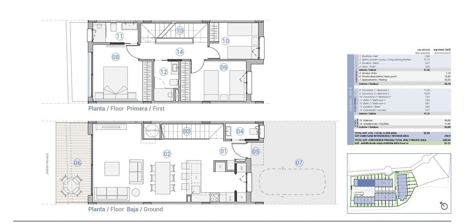 3 soveværelse Rækkehus til salg i El Campello med swimmingpool - € 541.000 (Ref: 9949944)