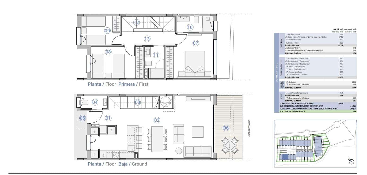 3 bedroom Terraced Villa for sale in El Campello with pool - € 537,000 (Ref: 9952752)