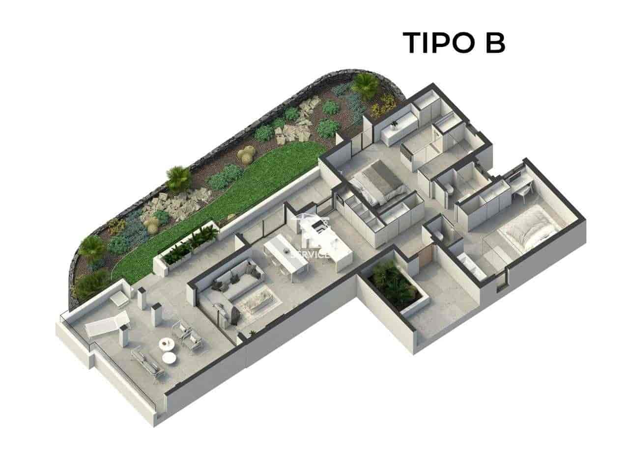 2 sypialnia Mieszkanie na sprzedaż w Arona z basenem garażem - 534 000 € (Ref: 9148443)