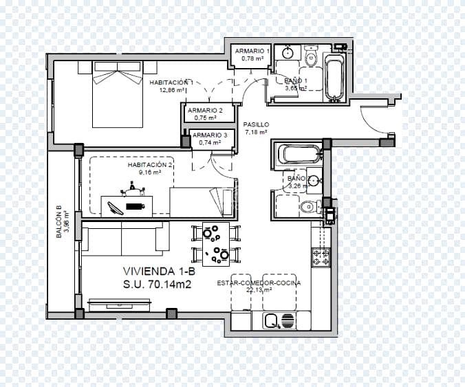 2 sypialnia Mieszkanie na sprzedaż w Guia de Isora z garażem - 310 000 € (Ref: 9230648)