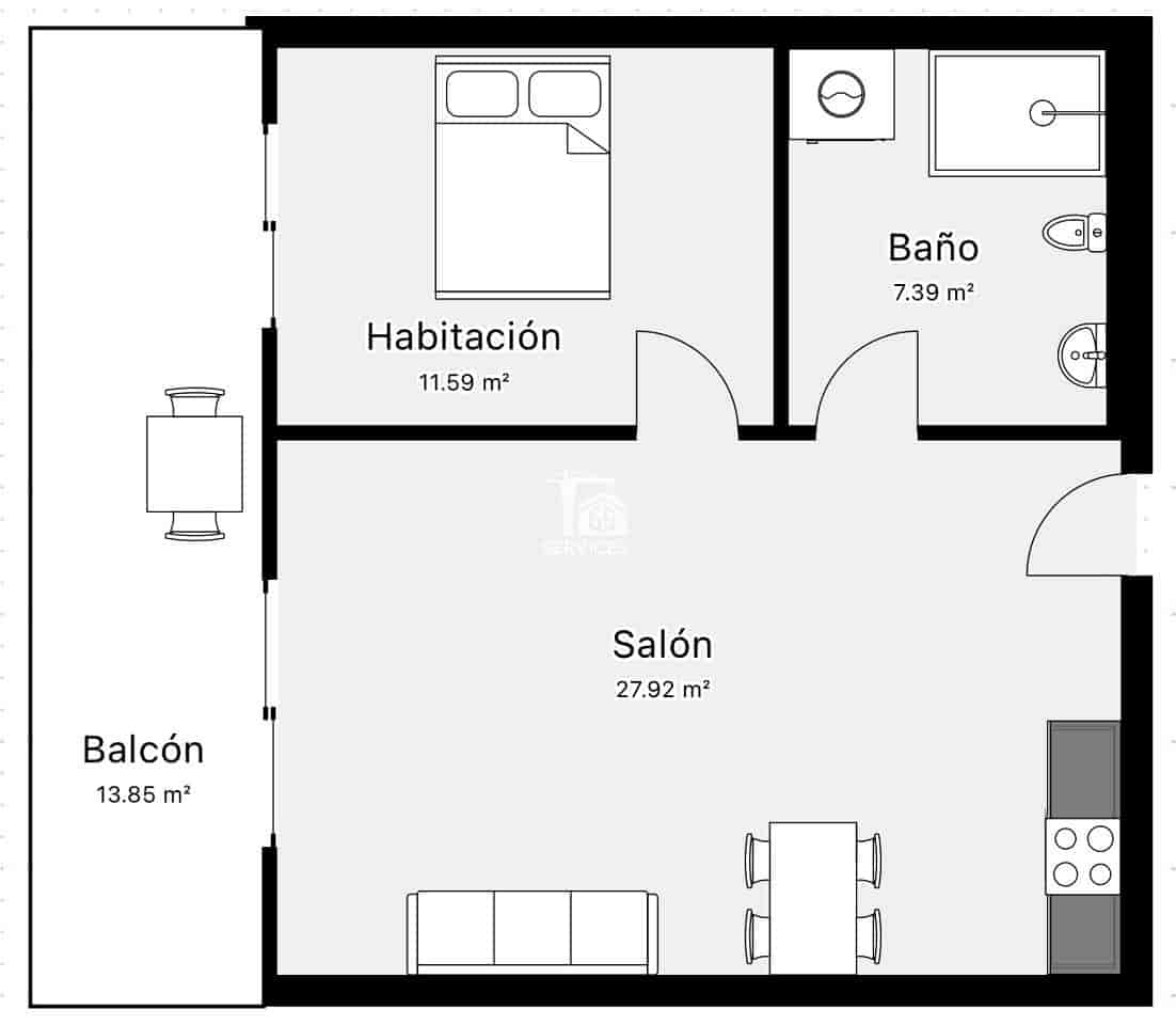 1 quarto Apartamento para venda em Adeje com garagem - 179 000 € (Ref: 9390279)