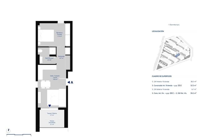 1 soveværelse Lejlighed til salg i Arico med swimmingpool garage - € 243.385 (Ref: 9406981)