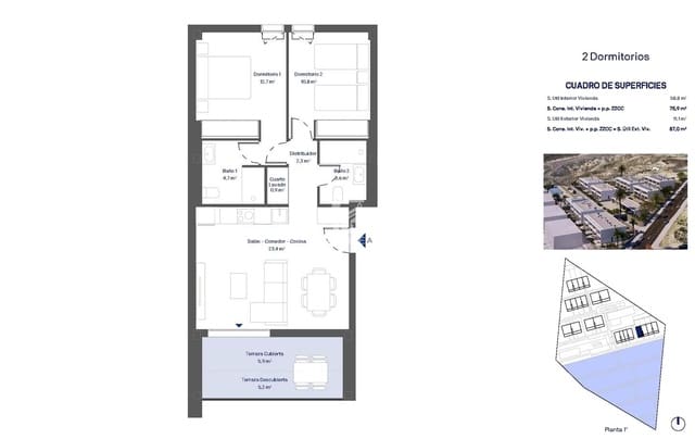 2 camera da letto Appartamento in vendita in Arico con piscina garage - 281.500 € (Rif: 9407835)