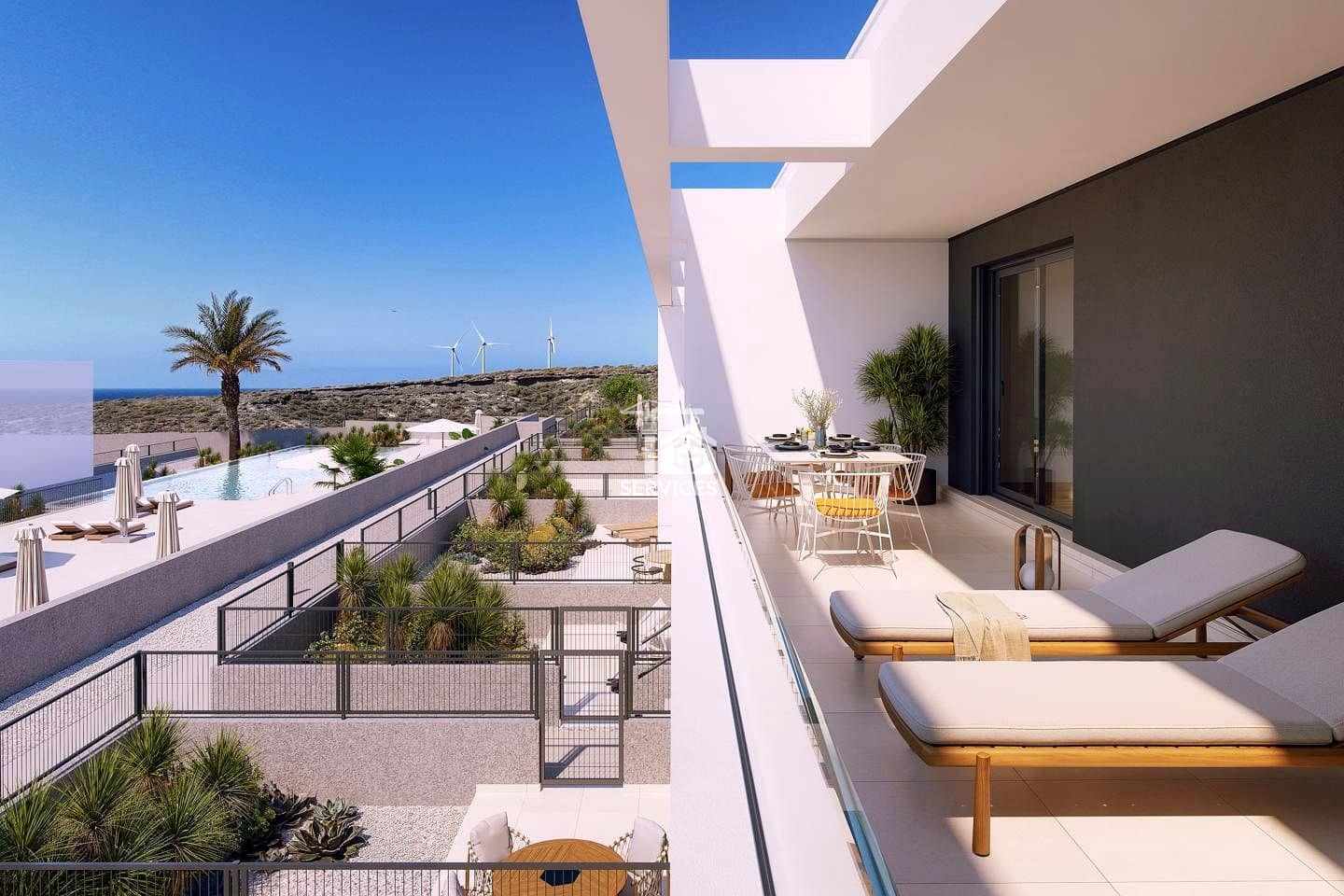 2 sovrum Lägenhet till salu i Arico med pool garage - 281 500 € (Ref: 9407835)