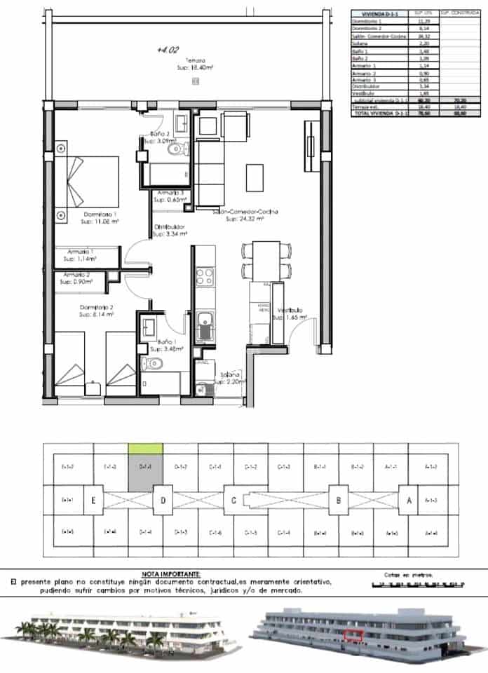 2 soveværelse Lejlighed til salg i Granadilla de Abona med garage - € 295.000 (Ref: 9409220)