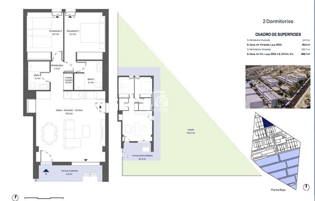 2 camera da letto Appartamento in vendita in Arico con piscina garage - 379.500 € (Rif: 9424174)