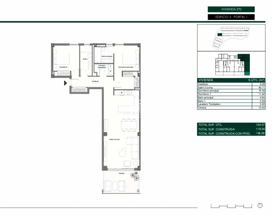 2 makuuhuone Asunto myytävänä paikassa Adeje mukana uima-altaan 
autotalli - 653 000 € (Ref: 9425380)