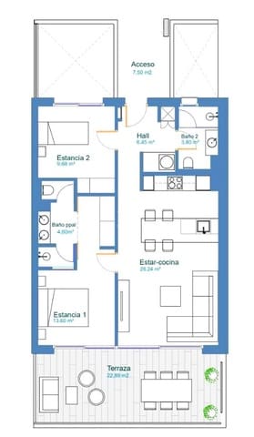 2 camera da letto Appartamento in vendita in Los Menores, Adeje con piscina garage - 455.000 € (Rif: 9459832)