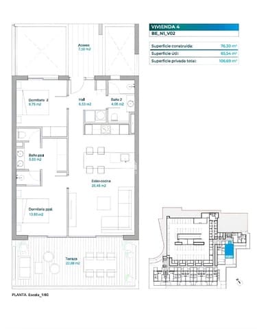 2 camera da letto Appartamento in vendita in Los Menores, Adeje con piscina garage - 455.000 € (Rif: 9459832)