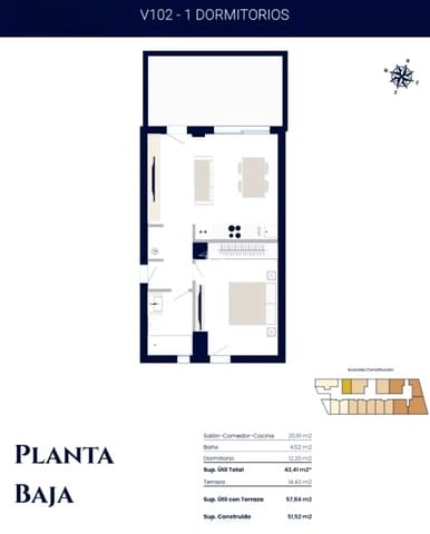 1 sypialnia Mieszkanie na sprzedaż w Casco Urbano, Adeje z garażem - 299 500 € (Ref: 9460764)