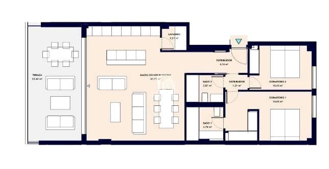 2 soverom Leilighet til salgs i Adeje med svømmebasseng garasje - € 670 000 (Ref: 9539857)