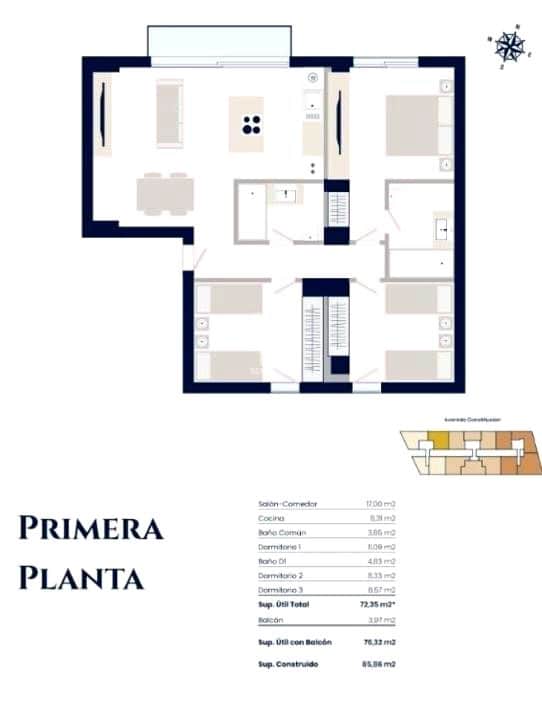 3 slaapkamer Flat te koop in Adeje met garage - € 406.700 (Ref: 9629522)