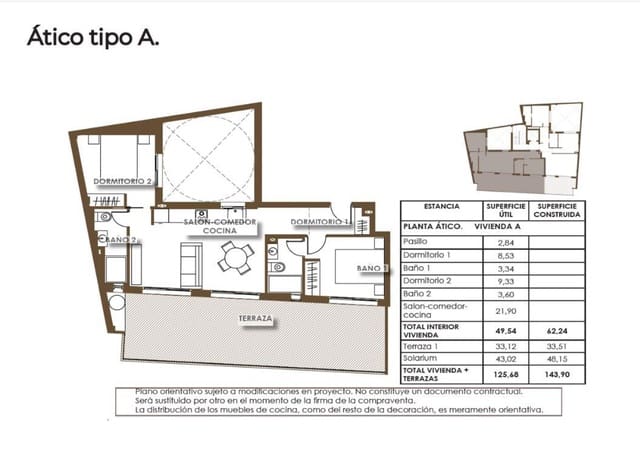 2 chambre Penthouse à vendre à Torrevieja avec piscine - 538 000 € (Ref: 9652031)