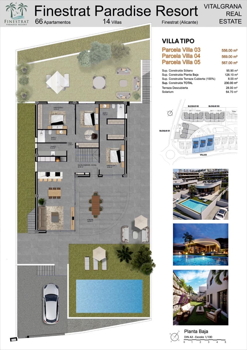 3 sypialnia Mieszkanie na sprzedaż w Finestrat z basenem garażem - 725 000 € (Ref: 9674259)
