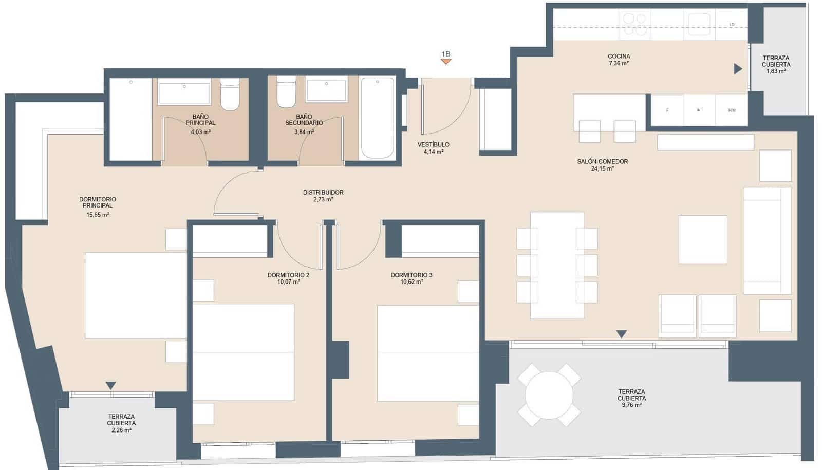 3 slaapkamer Flat te huur in Alicante stad met zwembad garage - € 2.150 (Ref: 9797143)
