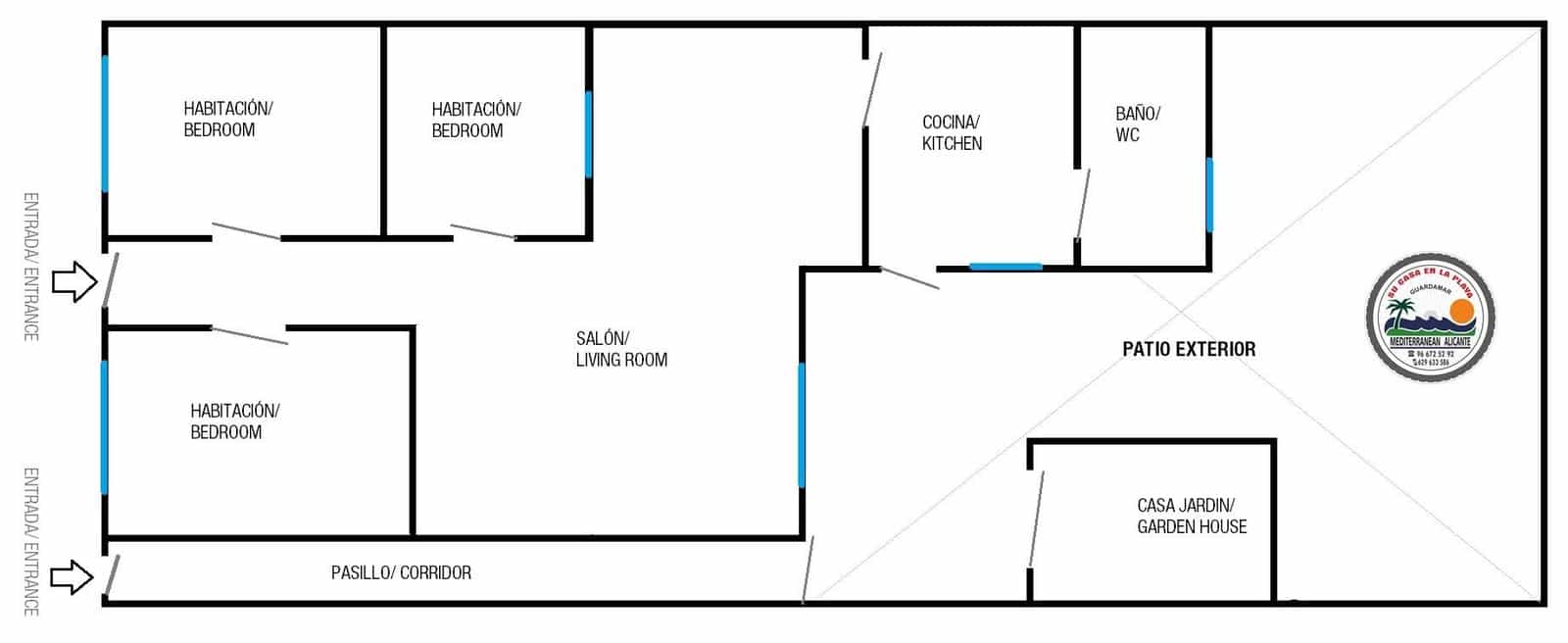 3 quarto Casa em Banda para venda em Guardamar del Segura - 250 000 € (Ref: 7808822)