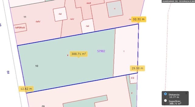 Byggegrund til salg i Zona Pueblo, Guardamar del Segura - € 550.000 (Ref: 9226724)