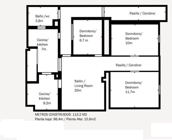 5 quarto Casa em Banda para venda em Zona Pueblo, Guardamar del Segura - 189 990 € (Ref: 9497723)