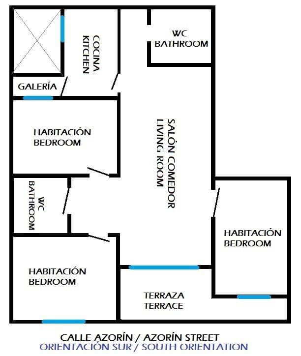 Apartamento de 3 habitaciones en Guardamar del Segura en alquiler con piscina - 900 € (Ref: 9990792)
